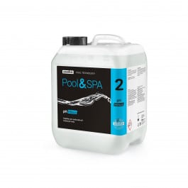 Inorganic acid-based pH reduction liquid. Suitable for pH maintenance in all types of swimspa pool hot tub